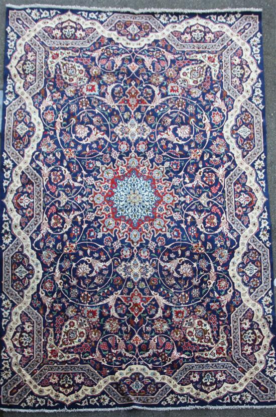 A Tabriz blue ground carpet,